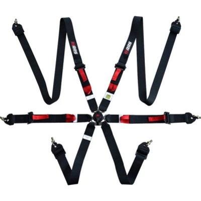 Pasy RRS R6 LIGHT EVO - HANS FIA Ultralekkie - 6 punktowe 2/2"
