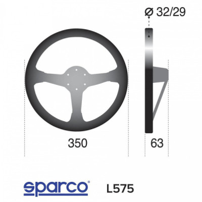 Kierownica skórzana Sparco L575