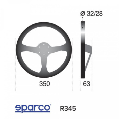 Kierownica skórzana Sparco R345